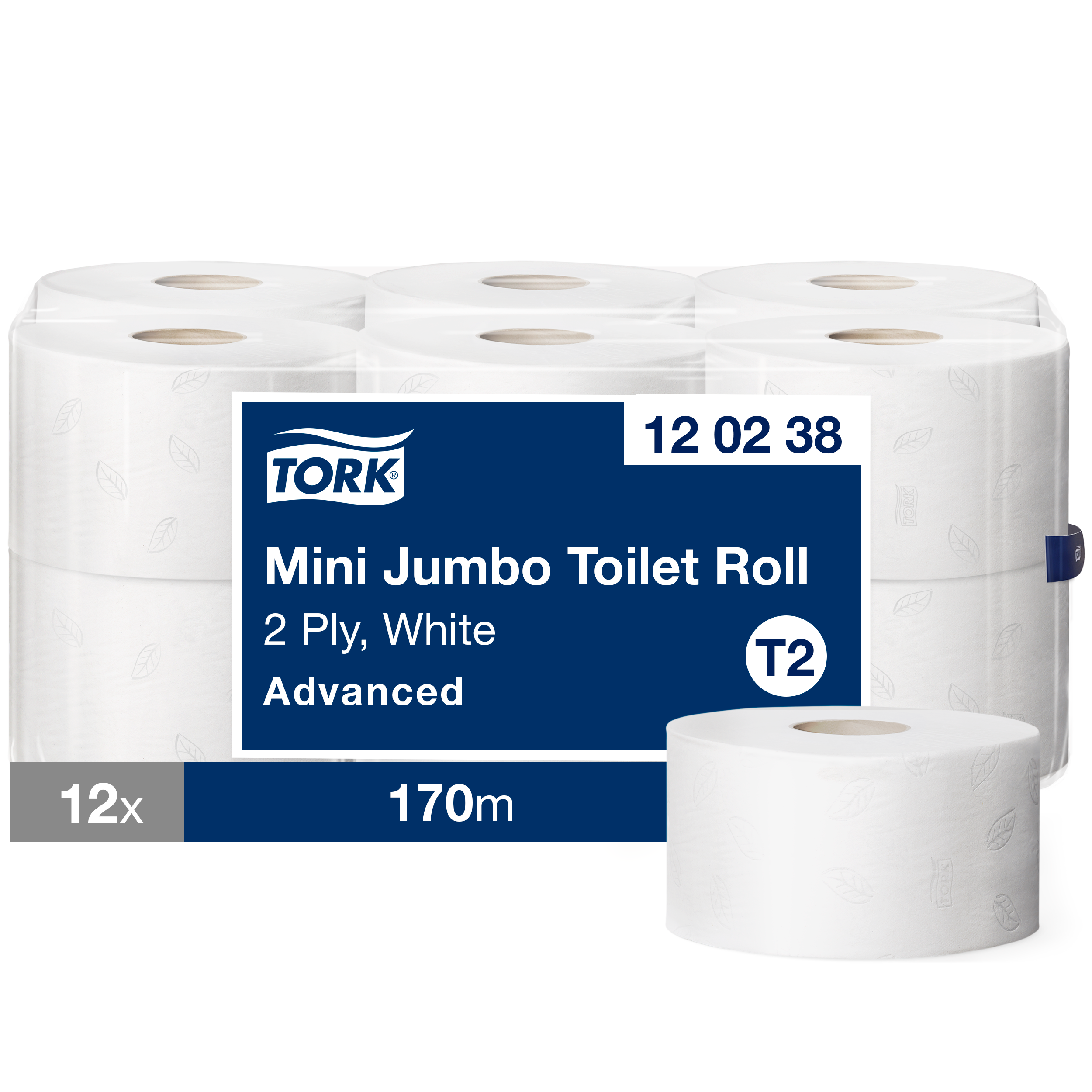 Tork Mini Jumbo Toilet Roll 2ply Case 12