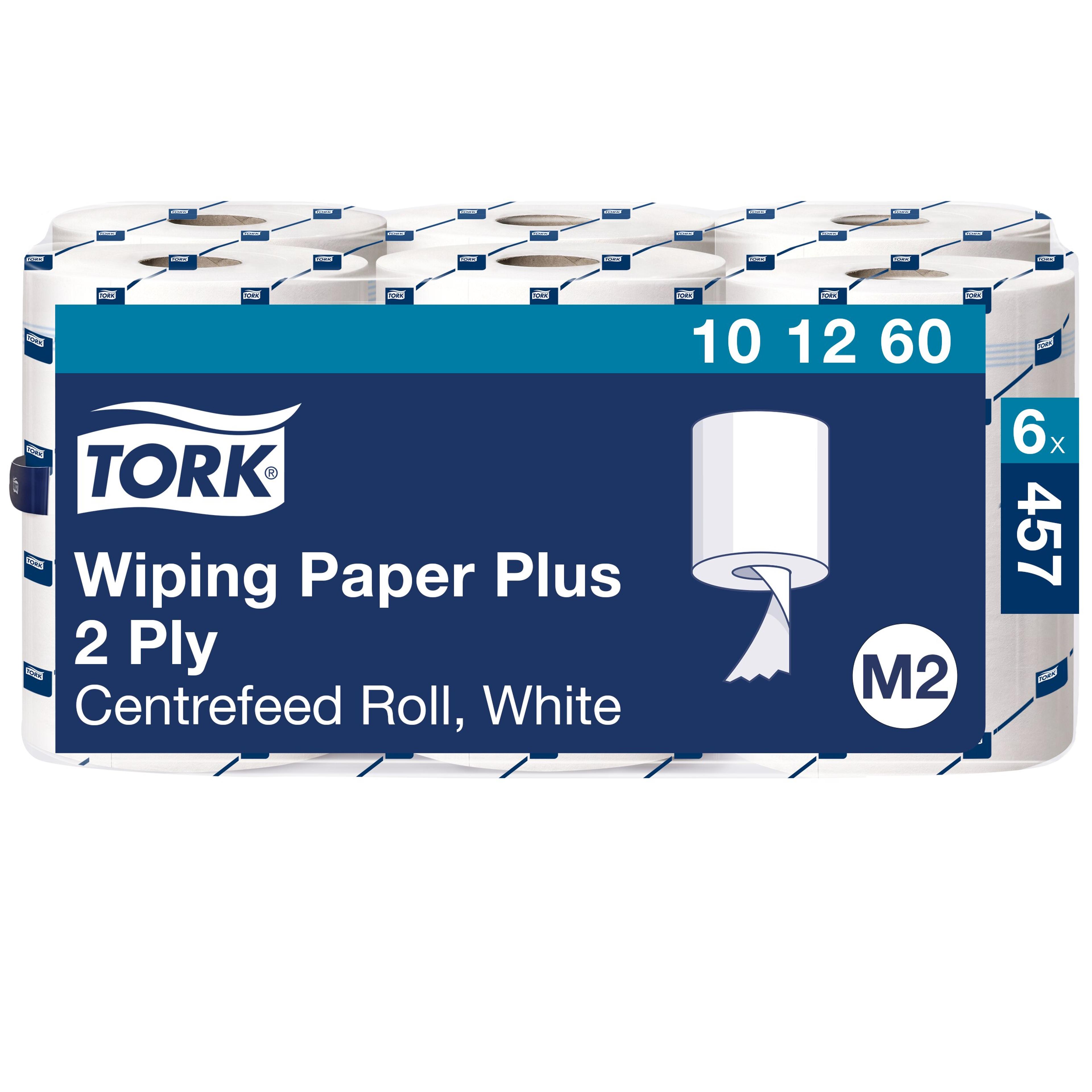 TORK Wiping Paper Plus - White - Pack of 6