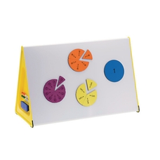 A2 Wedge – Table-Top, Dry-Wipe, Magnetic, Double-Sided Whiteboard with 4 Pens and 2 Board Rubbers – Yellow