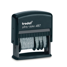 trodat Dial-a-Phrase Date Stamp - Black -Pack of 1