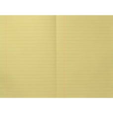 Rhino A4 Tinted Paper Exercise Book 48 Page, Yellow, 12mm Ruled With Margin - Pack of 10