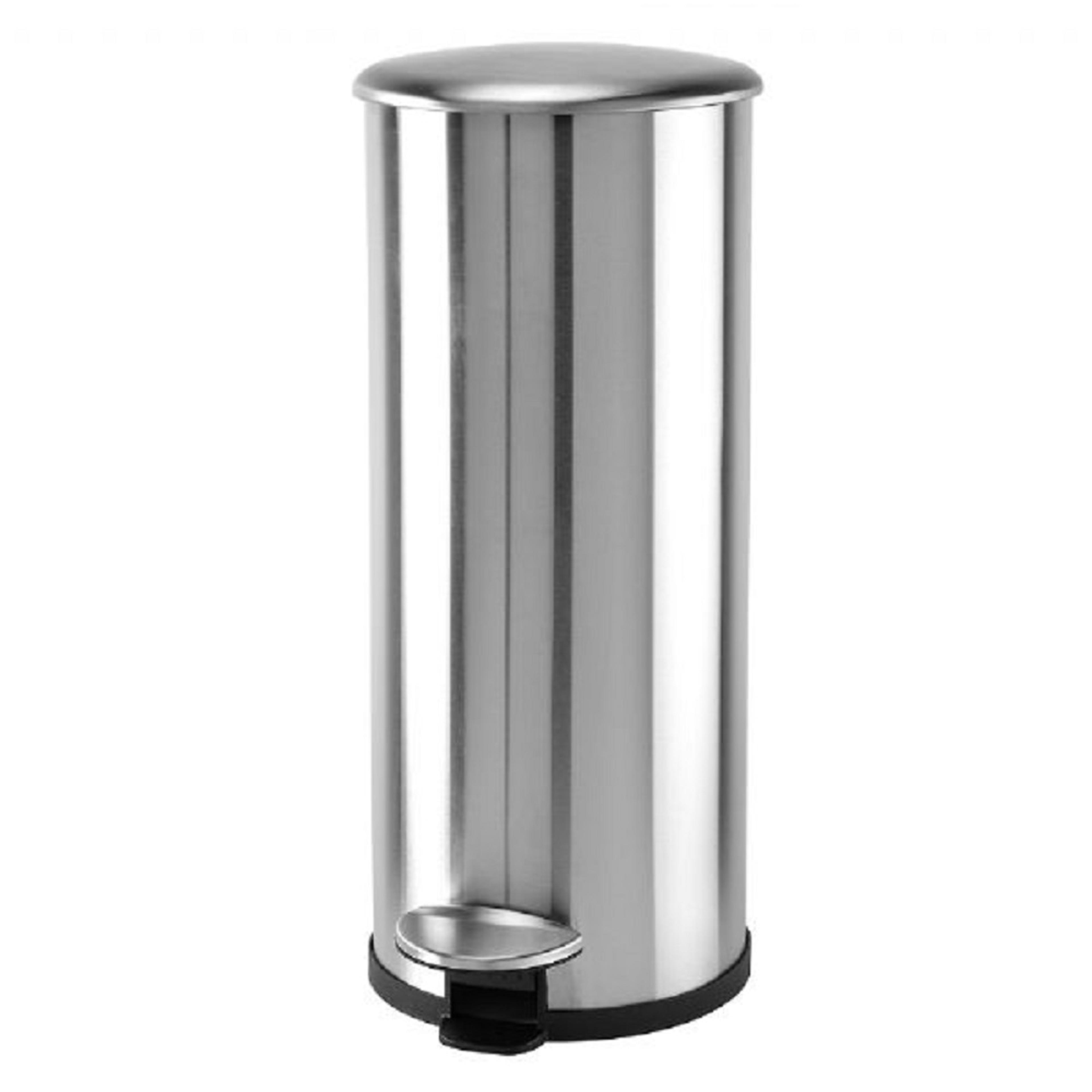 Addis Cushion Close Pedal Bin - Matt Steel - 30 Litre