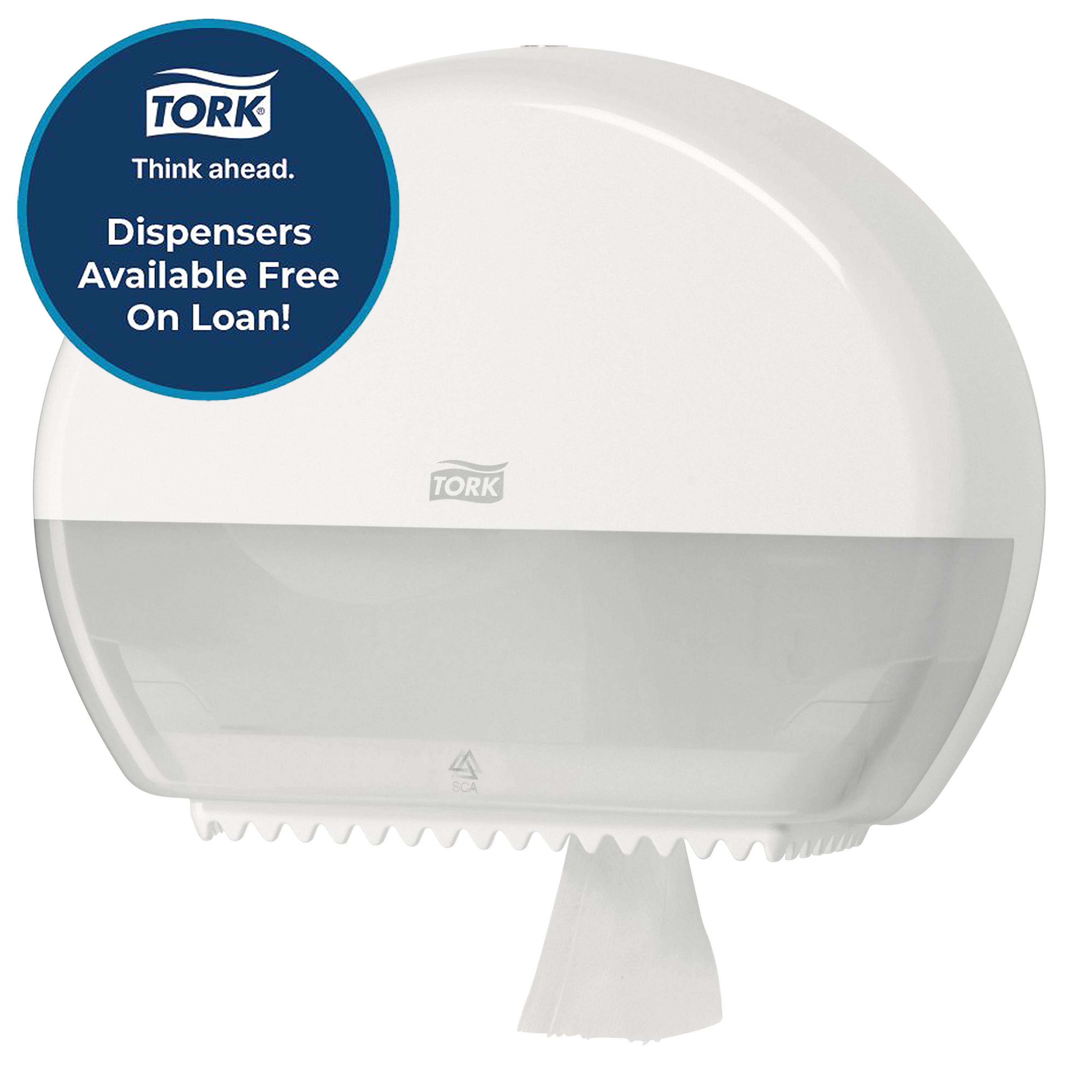 TORK Mini Jumbo Toilet Roll Dispenser - White