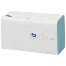 Tork® Singlefold H3 Hand Towel - 2 Ply - Blue - pack of 15