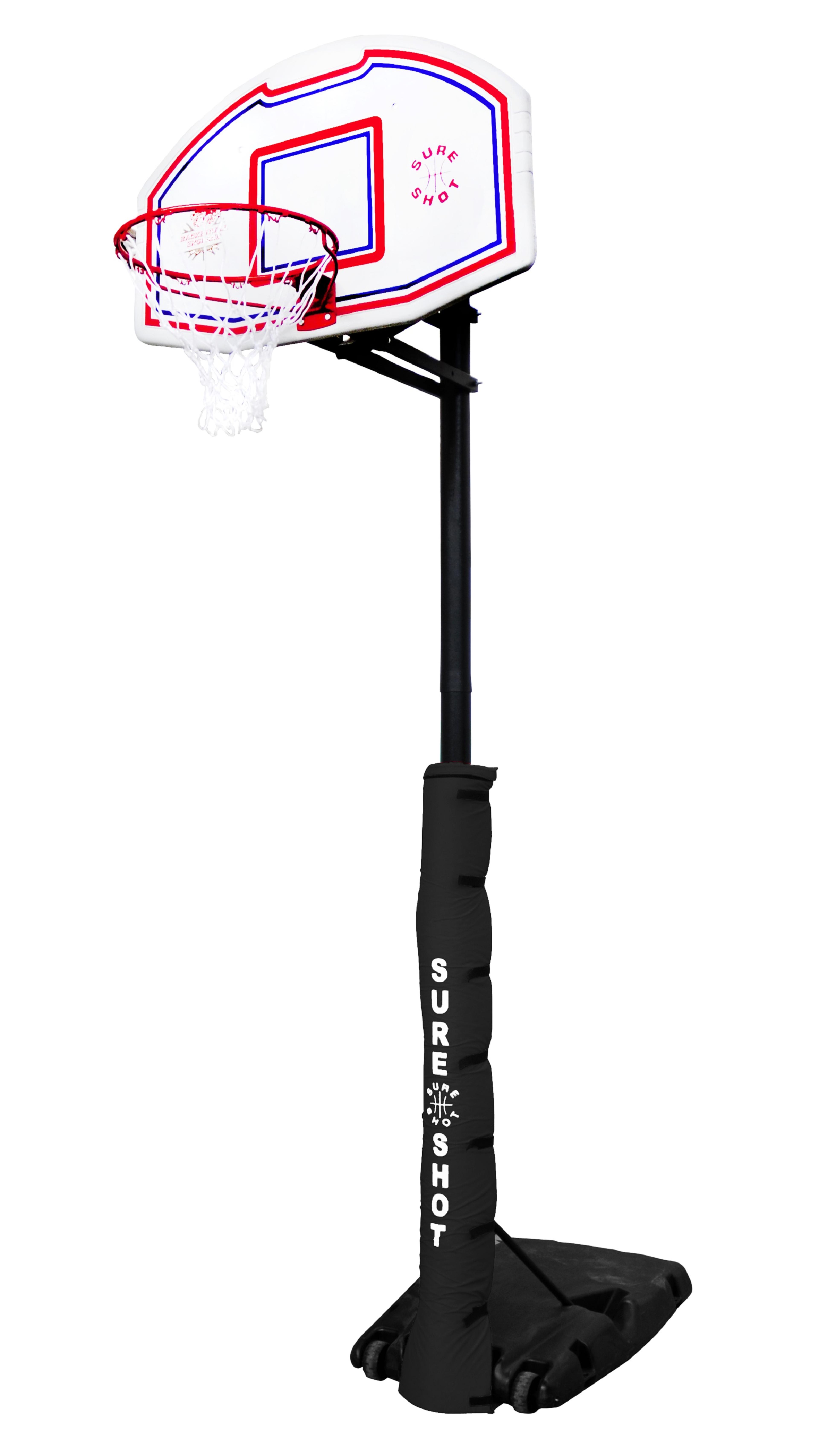 Sure Shot Quick Adjust Portable Basketball Unit - White Backboard