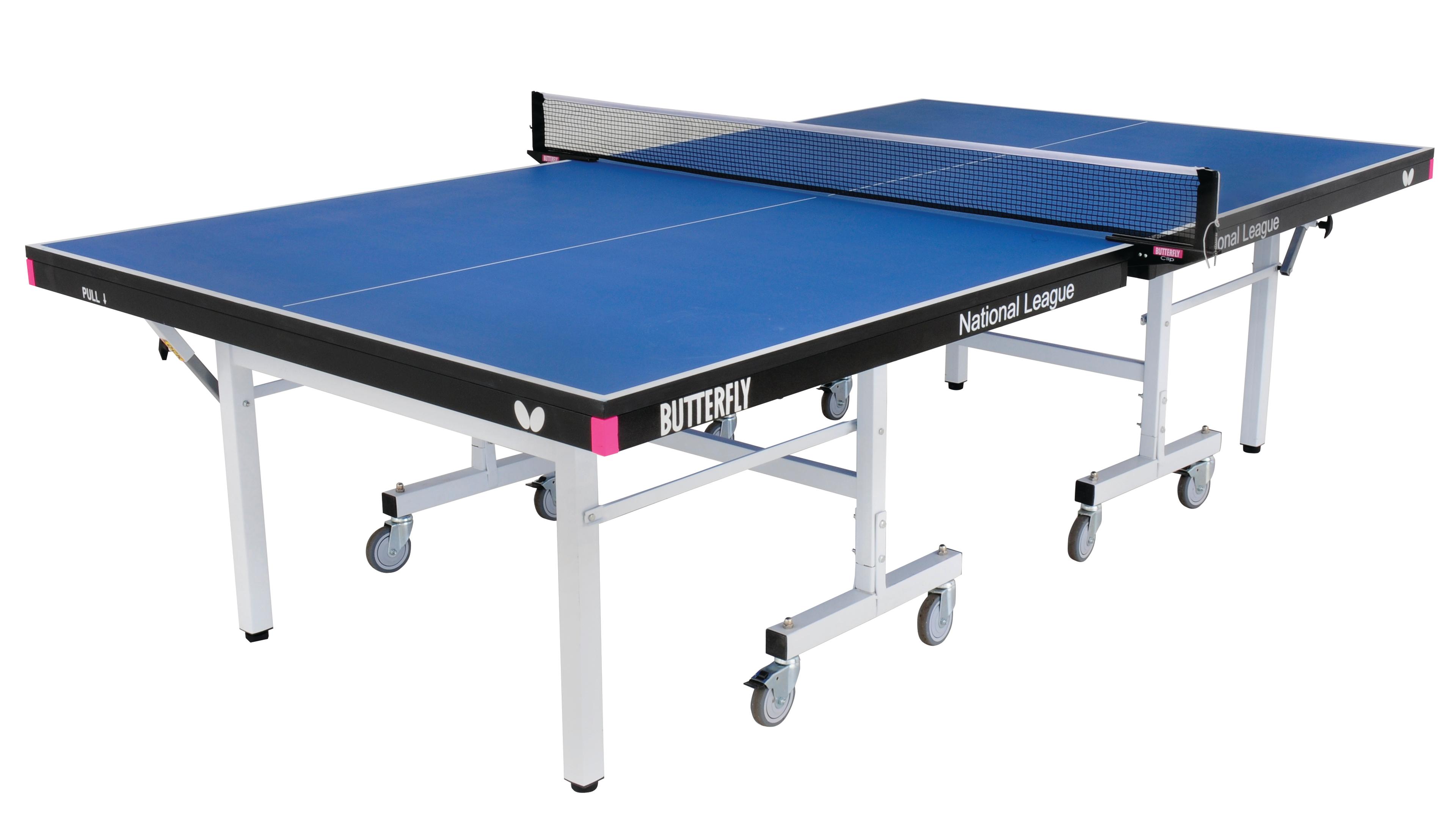 Butterfly National League Table Tennis Table - Blue - 25mm