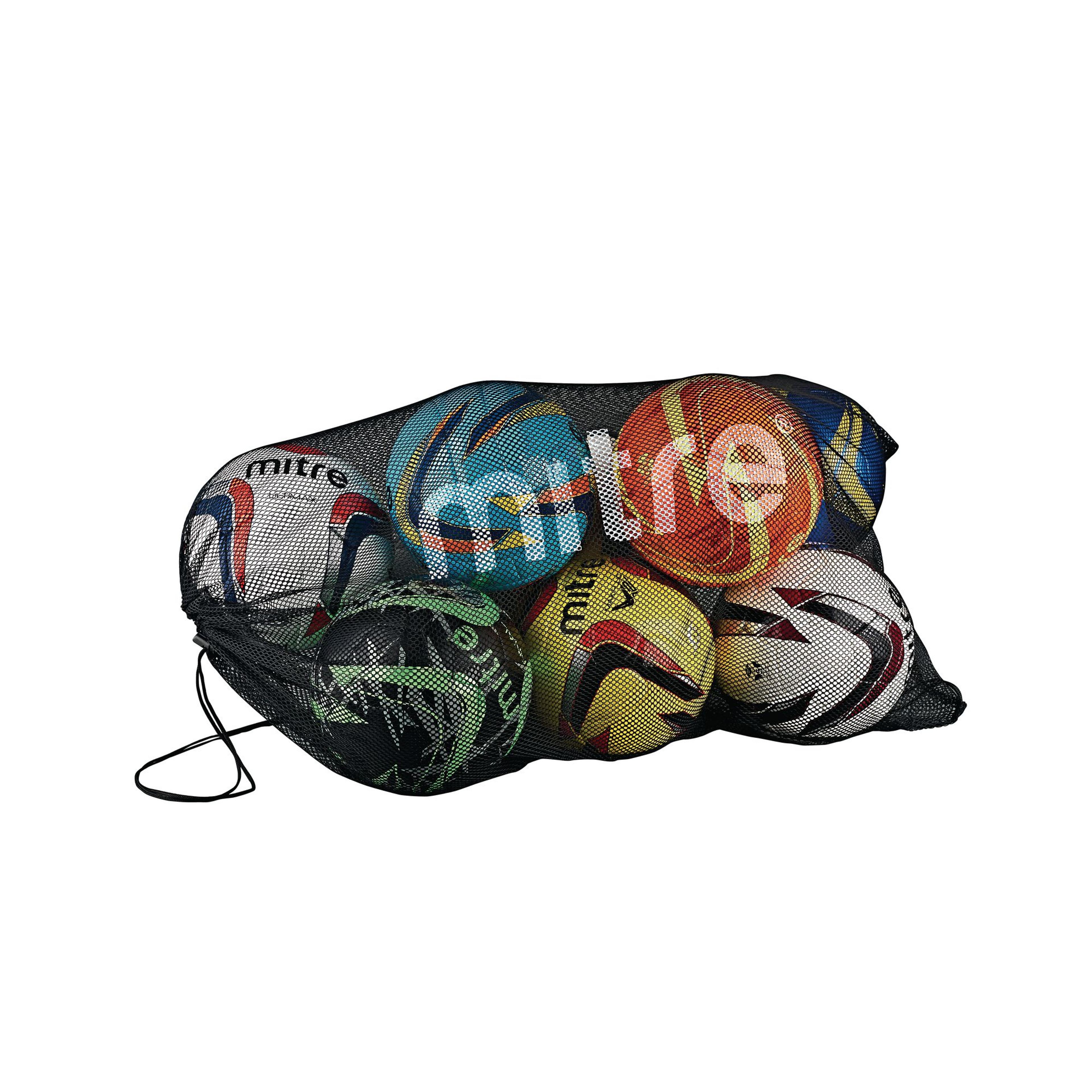 Mitre Mesh 10 Ball Bag - Black/White