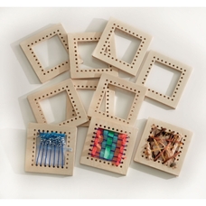Wooden Weaving Squares - Pack of 10