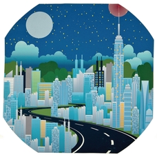 Superheroes Night-Time Cityscape Play Tray Mat from Hope Education