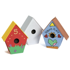 Papier Mache Bird Houses - Pack of 12