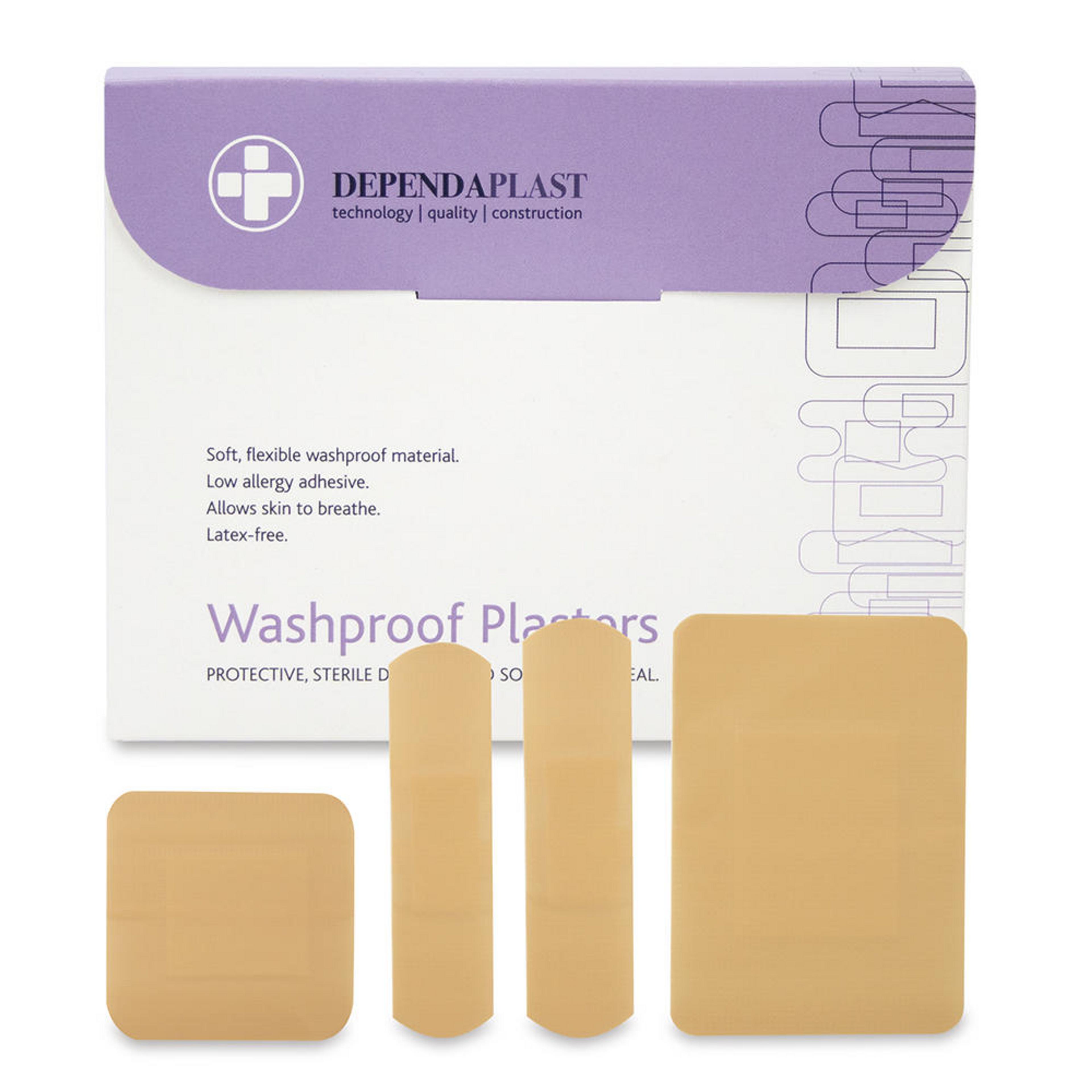 Washproof Plasters - Assorted - Pack of 100