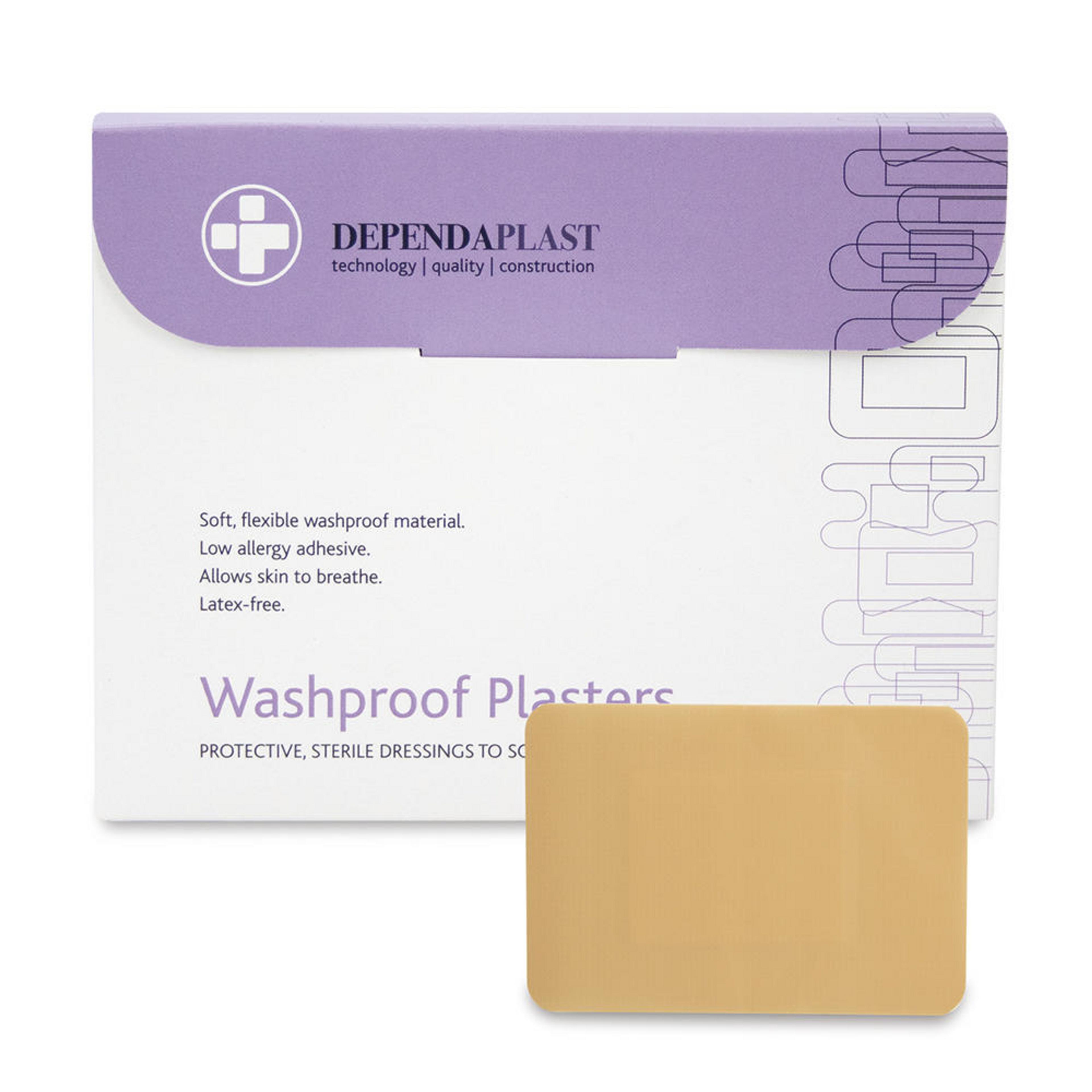 Washproof Plasters - 7.5x5cm - Pack of 50