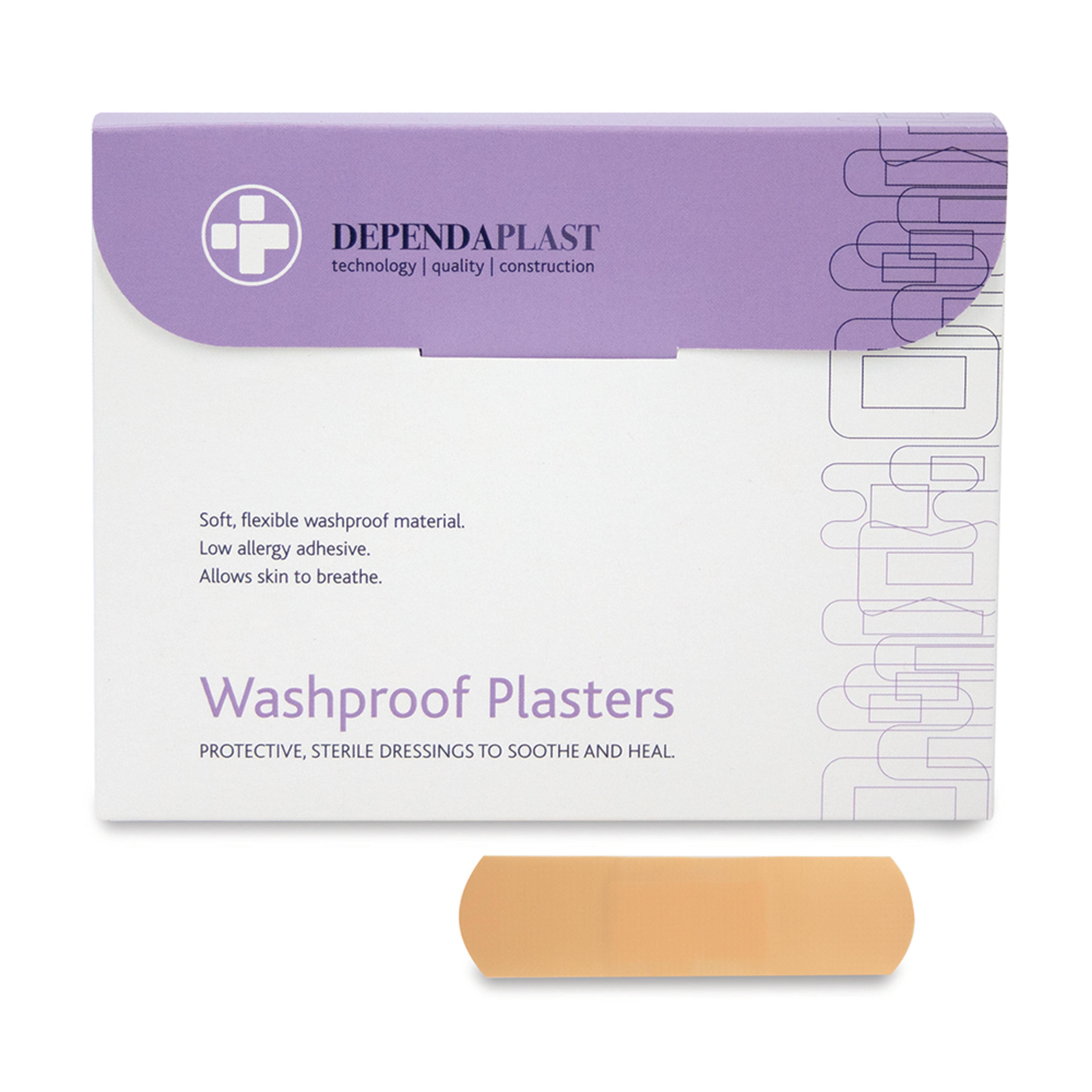 Washproof Plasters - 7.5x2.5cm - Pack of 100
