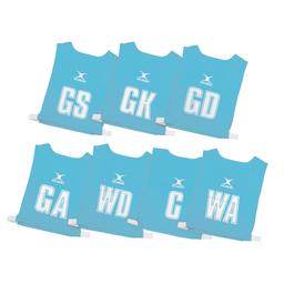 Gilbert Netball Bib - Sky - Medium - Pack of 7