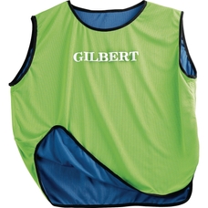 Gilbert Reversible Rugby Bib - Blue/Green - Junior