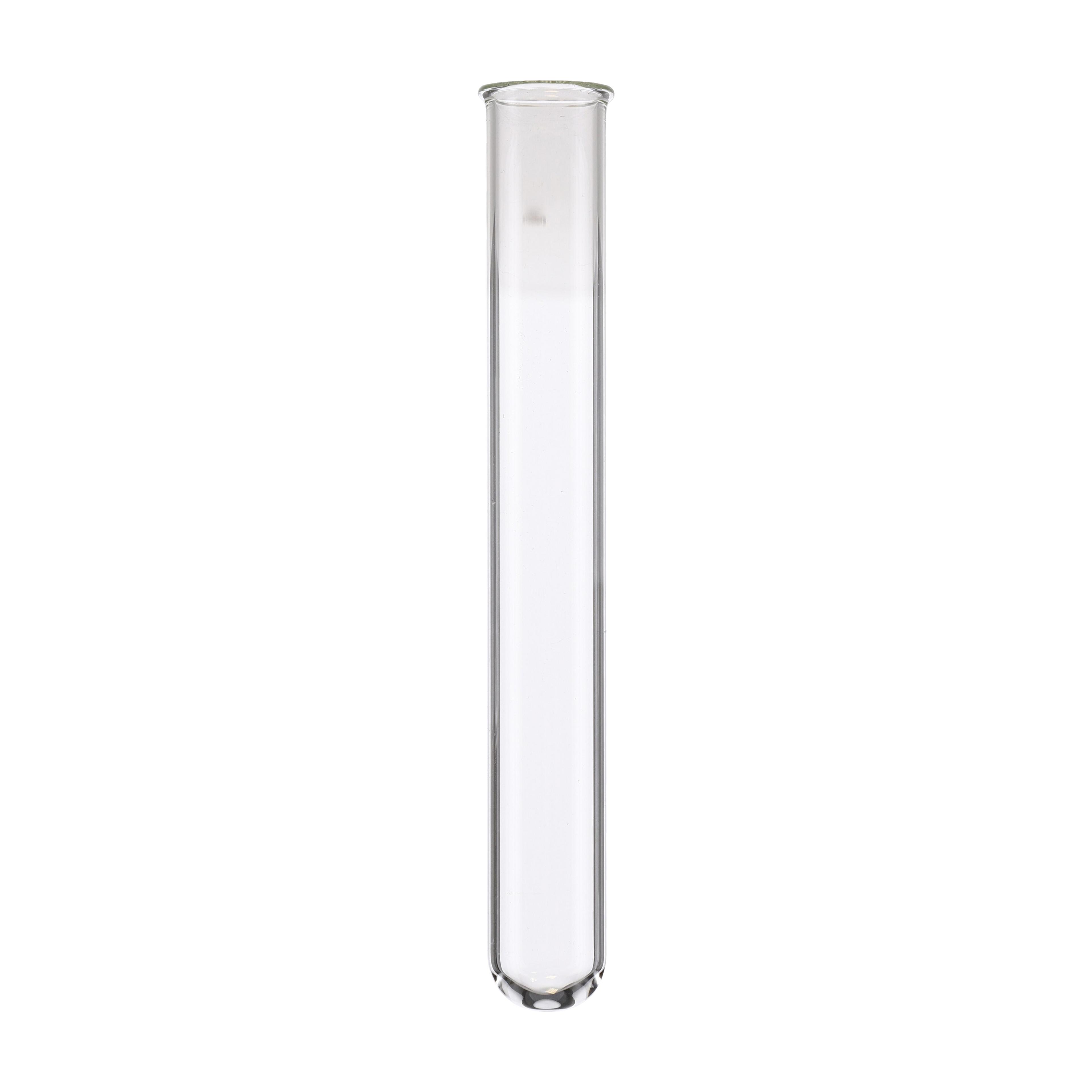 Simax Glass Medium Wall Test Tubes with Rim - 16x125mm - Pack of 100