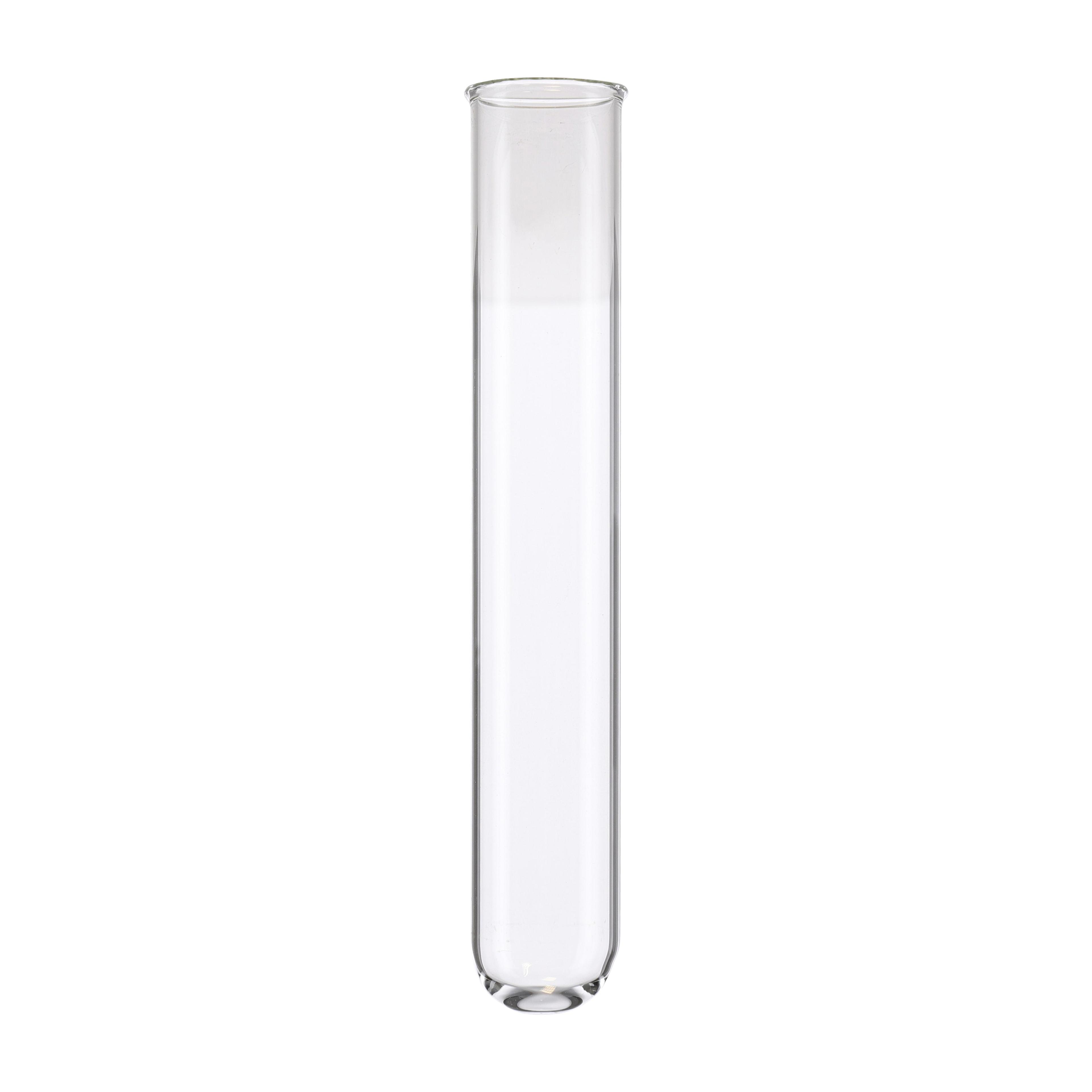 Simax Glass Medium Wall Test Tubes with Rim - 24x150mm - Pack of 50