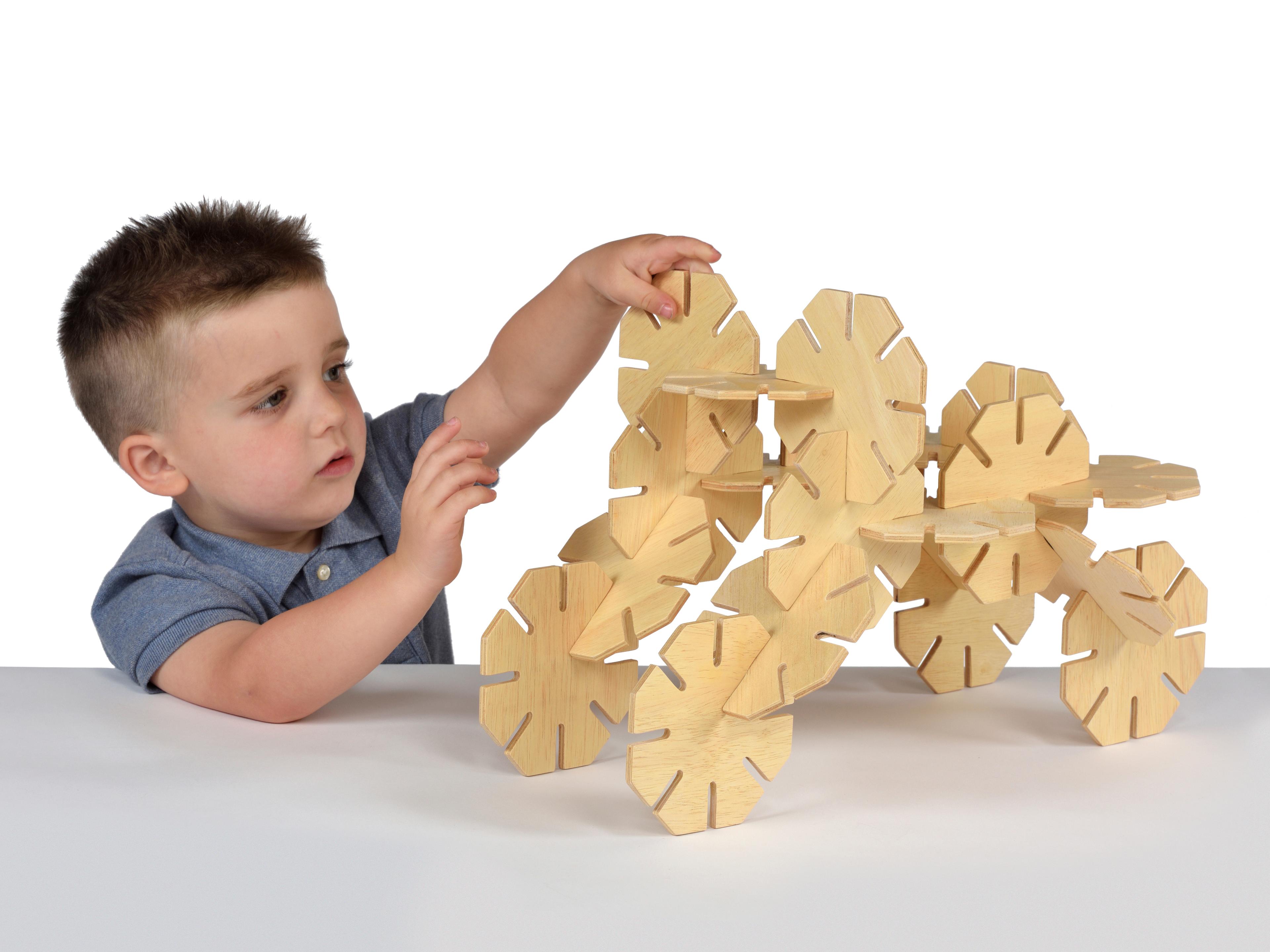 POLYDRON Wooden Octoplay - Natural - Pack of 20