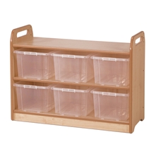 Millhouse Display Unit With Mirror with Clear Tubs