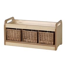 Millhouse Low Mirror Play Unit with Rattan Baskets