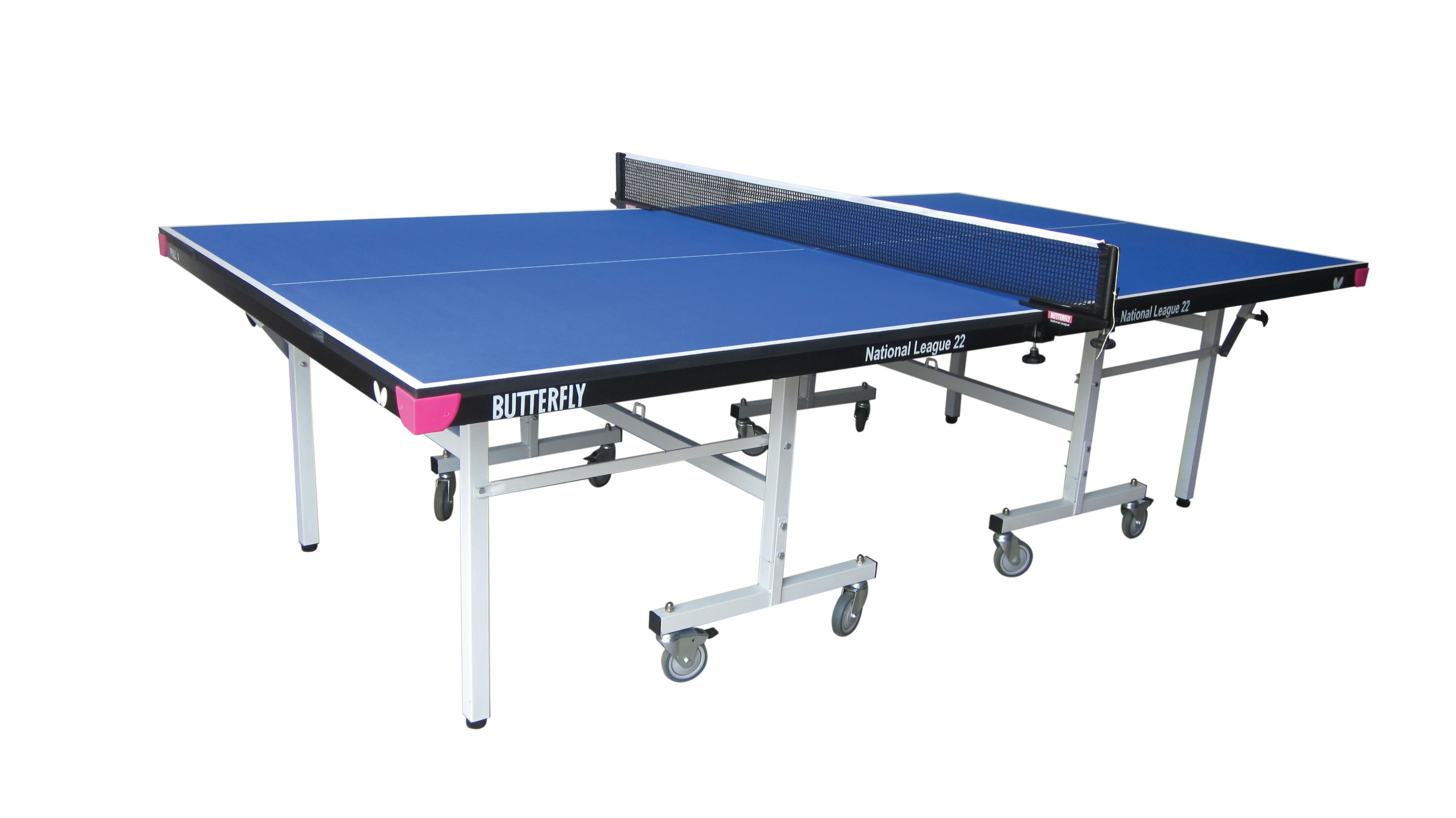 Butterfly National League Table Tennis Table - Blue - 22mm