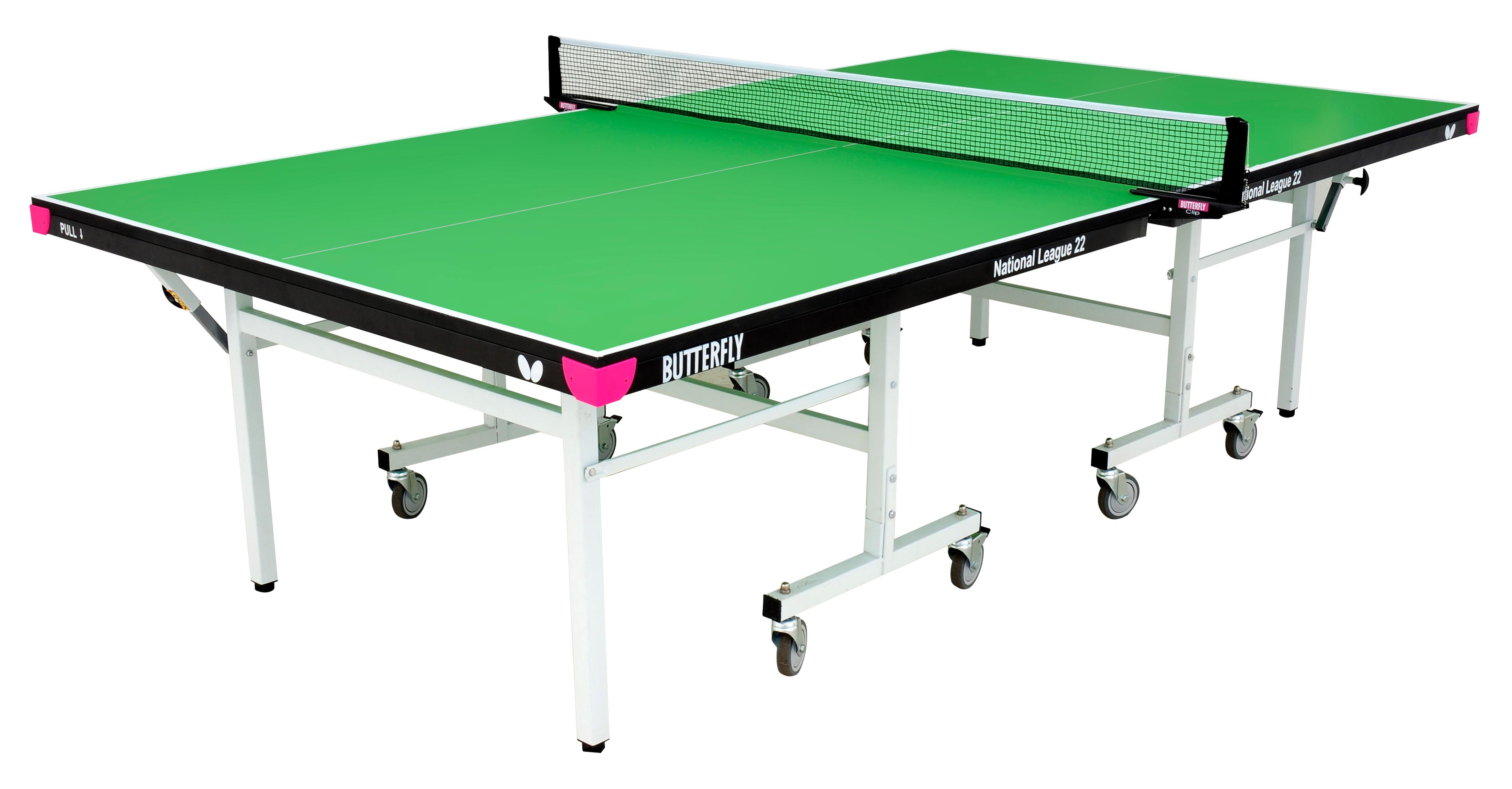 Butterfly National League Table Tennis Table - Green - 22mm