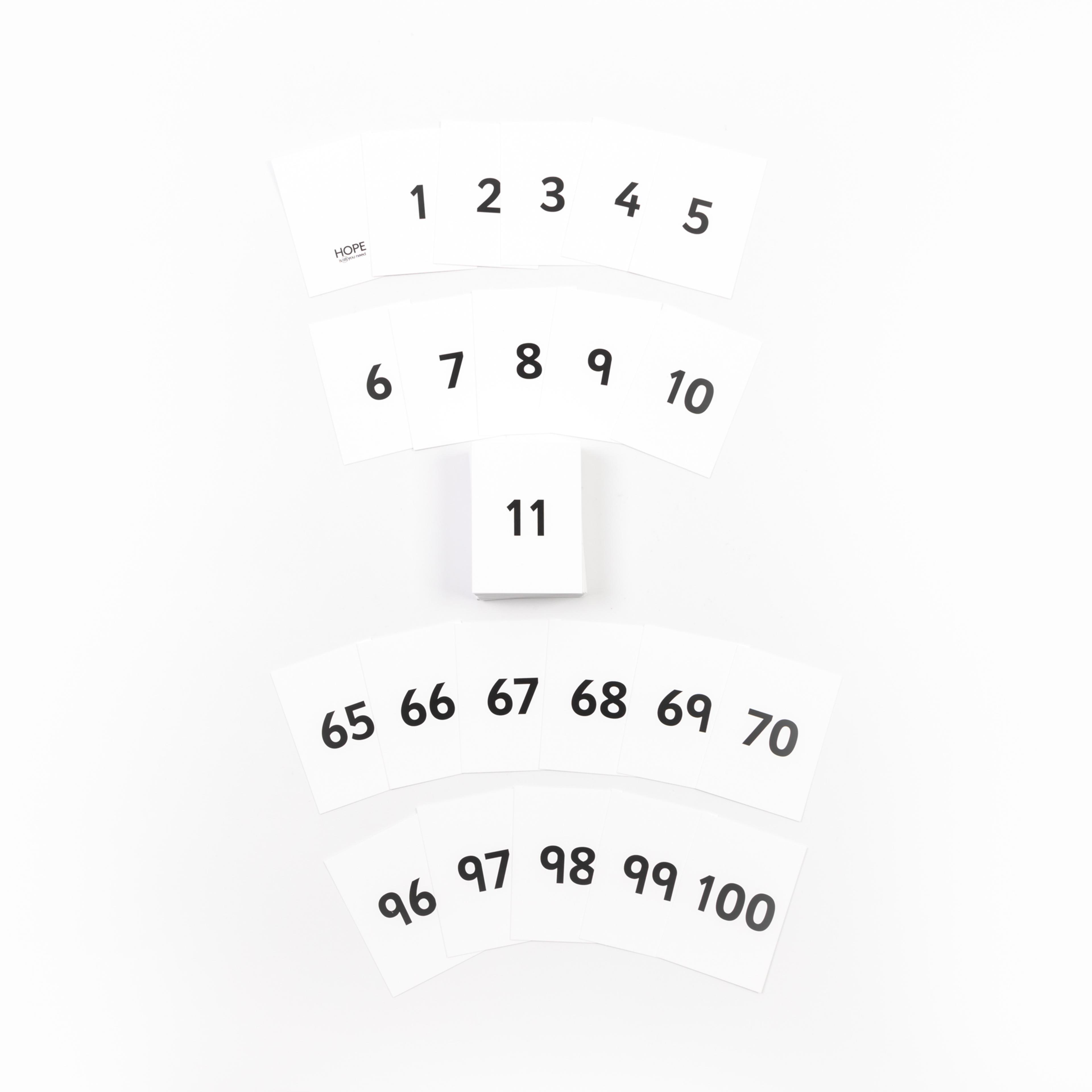 Number Cards 0-100 from Hope Education