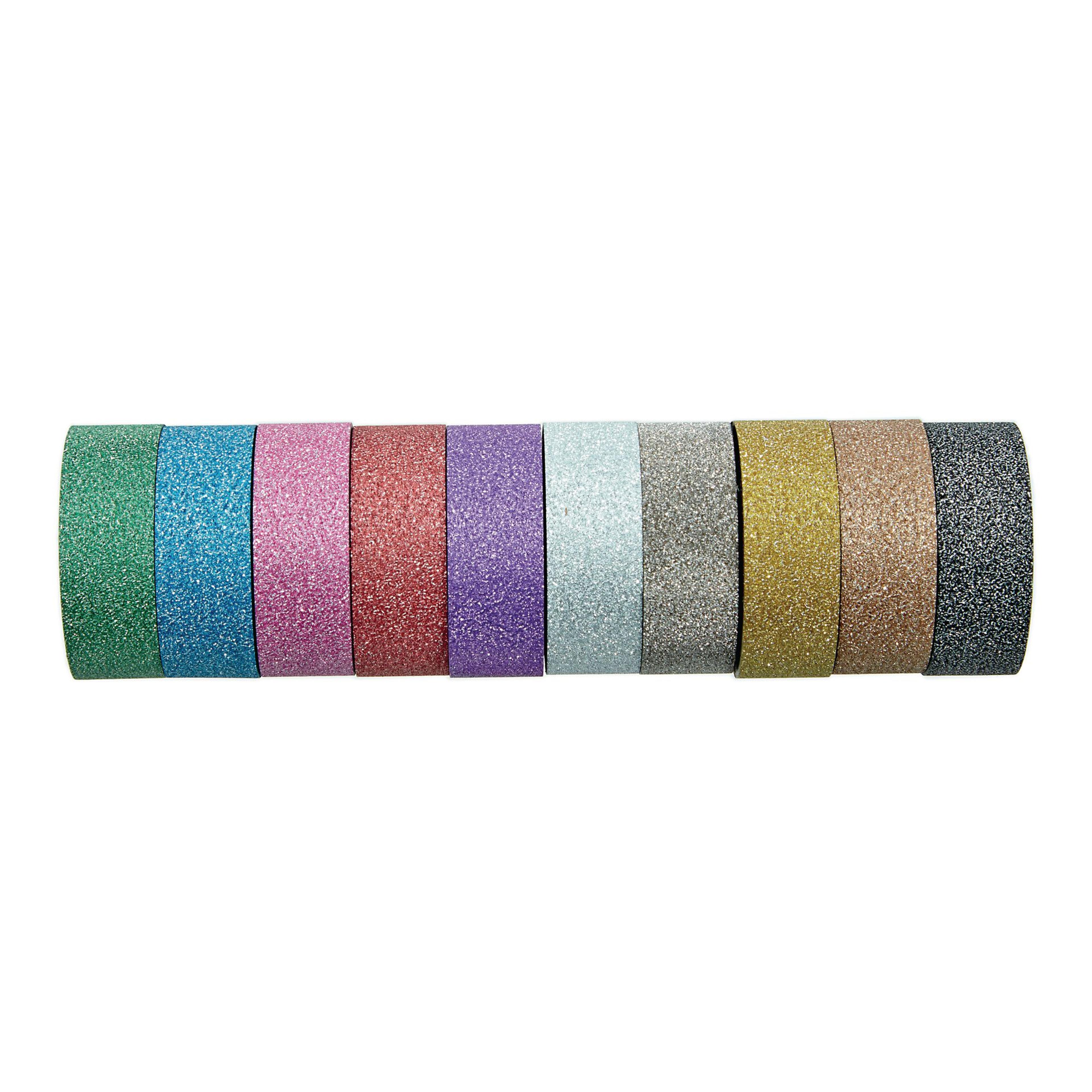 Glitter Washi Tape - Pack of 10