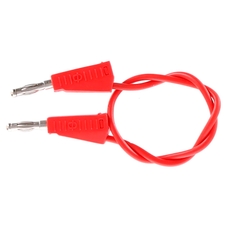 4mm Stackable Plug Leads Economy: Red, 250mm - Pack of 5