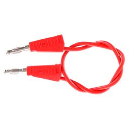 Economy Stackable Plug Lead - Red - 4mm - L250mm - Pack of 5