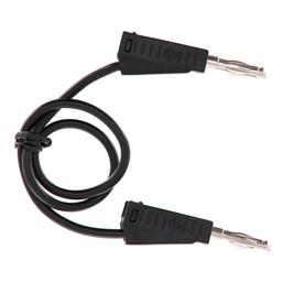 Economy Stackable Plug Lead - Black - 4mm - L250mm - Pack of 5