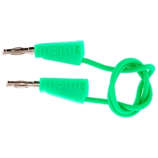 4mm Stackable Plug Leads Economy: Green, 250mm - Pack of 5