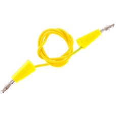 4mm Stackable Plug Leads Economy - Yellow, 500mm - Pack of 5