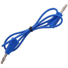 4mm Stackable Plug Leads Economy: Blue, 500mm - Pack of 5