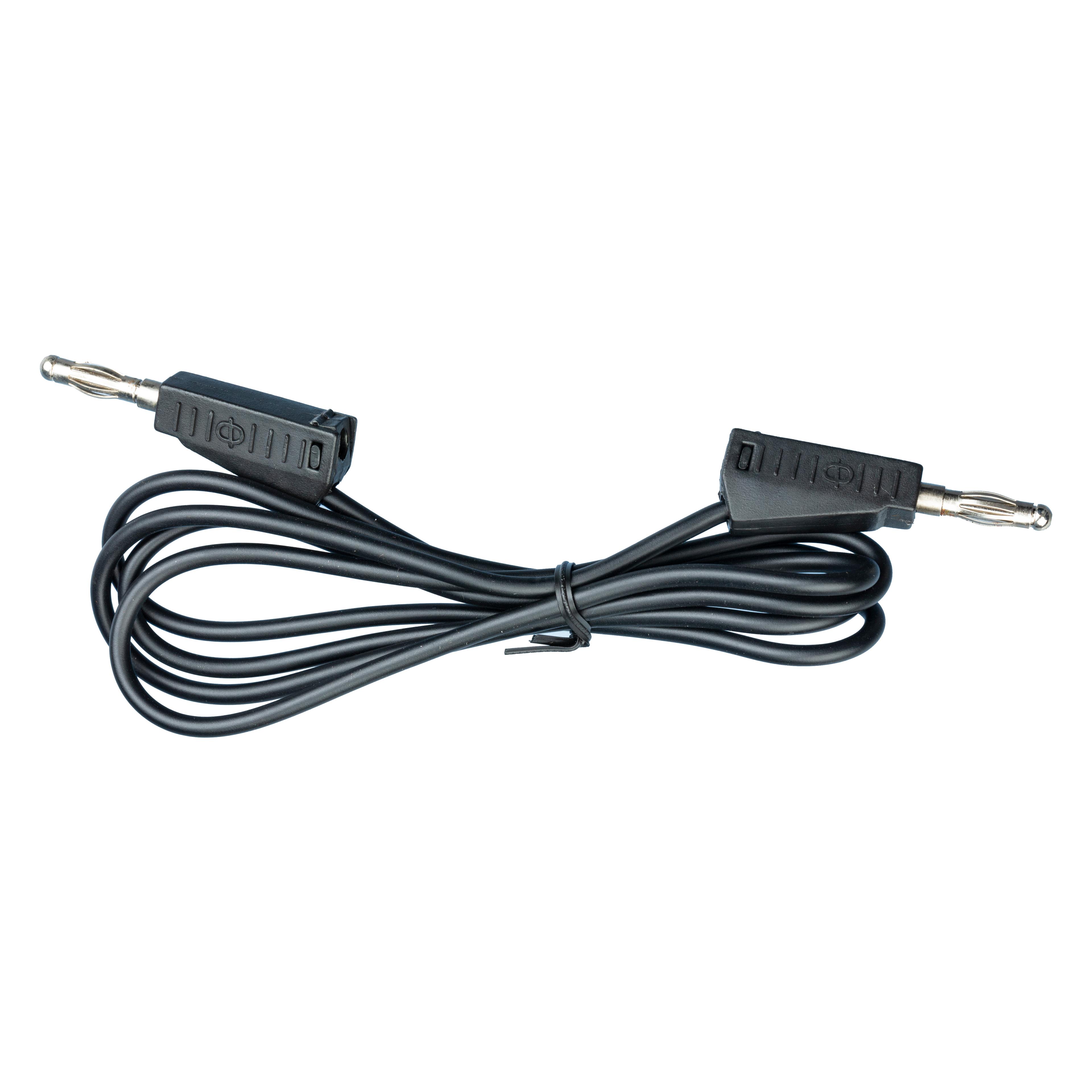 4mm Stackable Plug Leads Economy: Black, 1000mm - Pack of 5