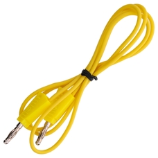 4mm Stackable Plug Leads Economy: Yellow, 1000mm - Pack of 5