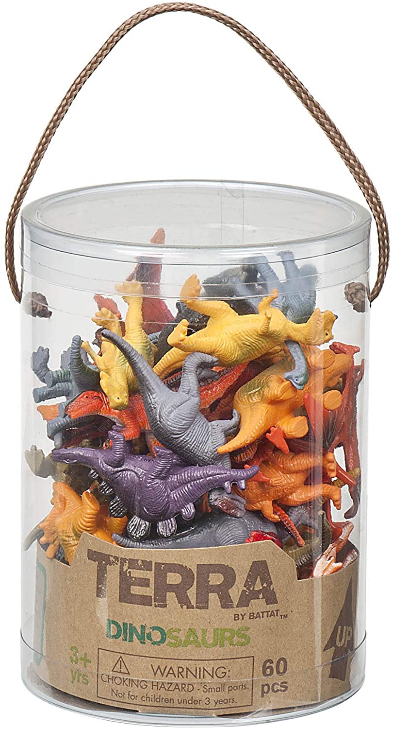 terra by battat dinosaurs in a tube