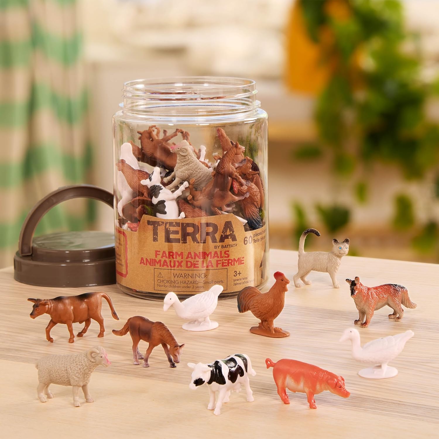 Terra by battat Miniature Farm Animals in a Tube - Pack of 60