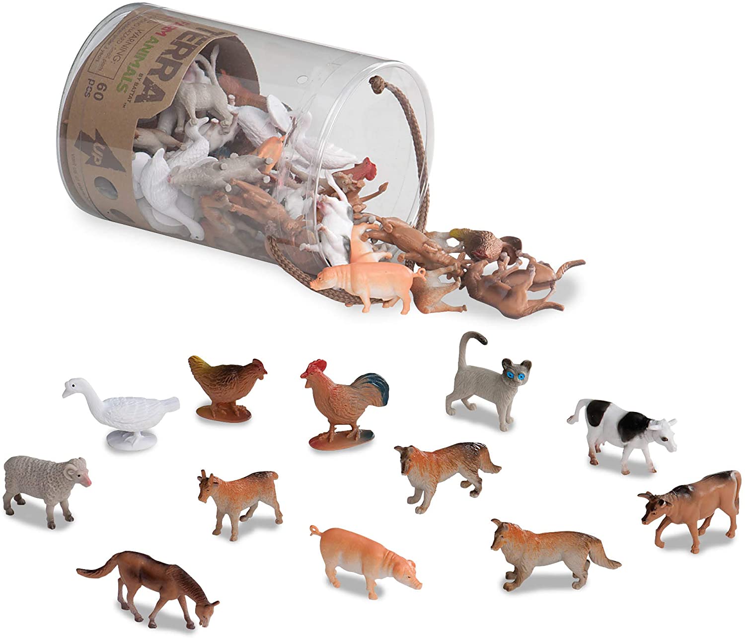HE1546040 - Terra by Battat Miniature Farm Animals in a Tube - Pack of 60 |  Findel Education