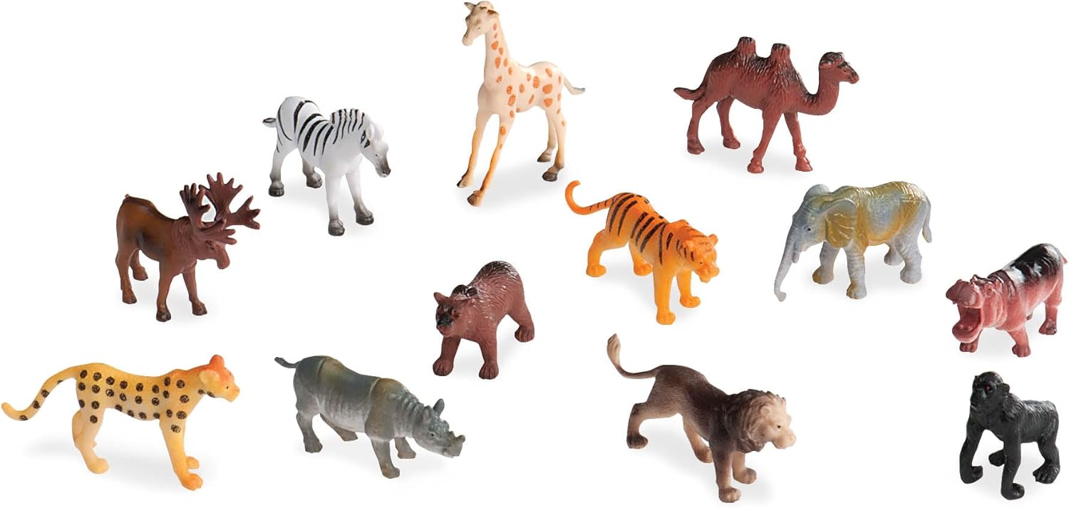 Terra by battat Miniature Wild Animals in a Tube - Pack of 60