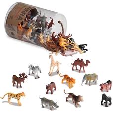 Terra by Battat Miniature Wild Animals in a Tube - Pack of 60