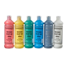 Classmates Washable Paint - Assorted - 600ml - Pack of 6