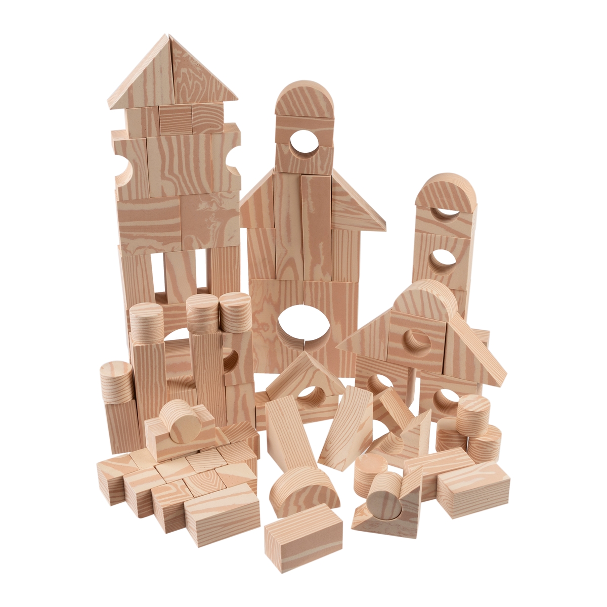 edushape Wood-like SoftBlocks - Pack of 80 | E1552954 | Spa4Schools