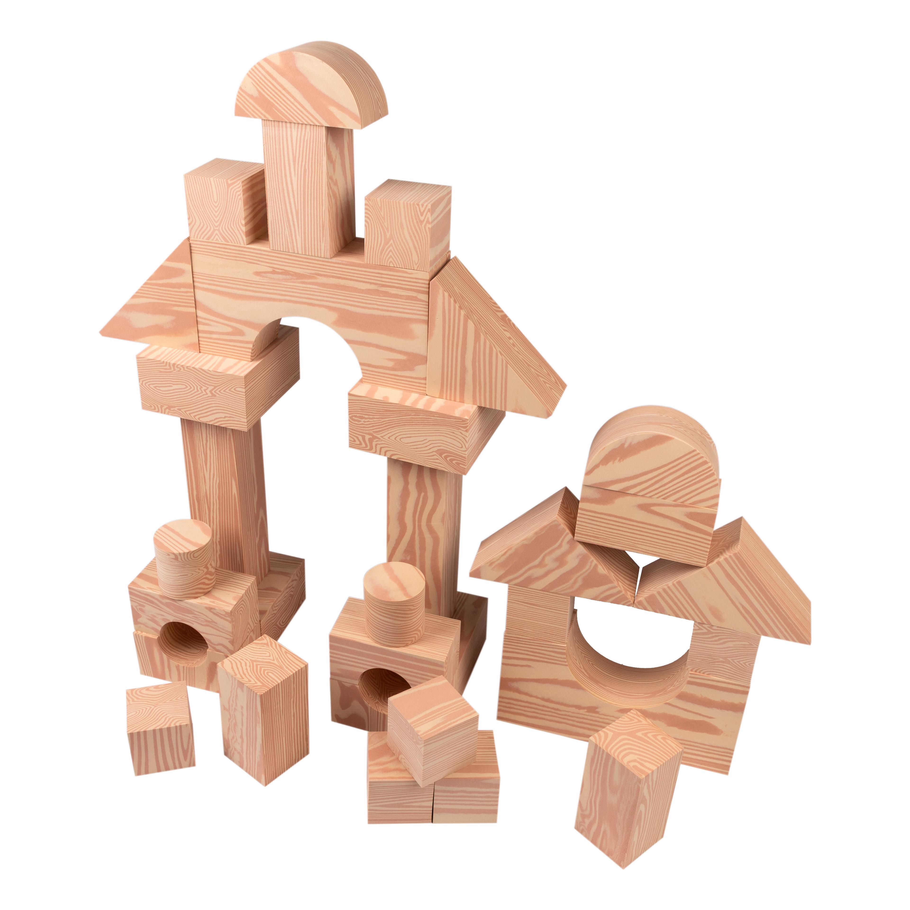 edushape Big Wood-Like Blocks - Pack of 32