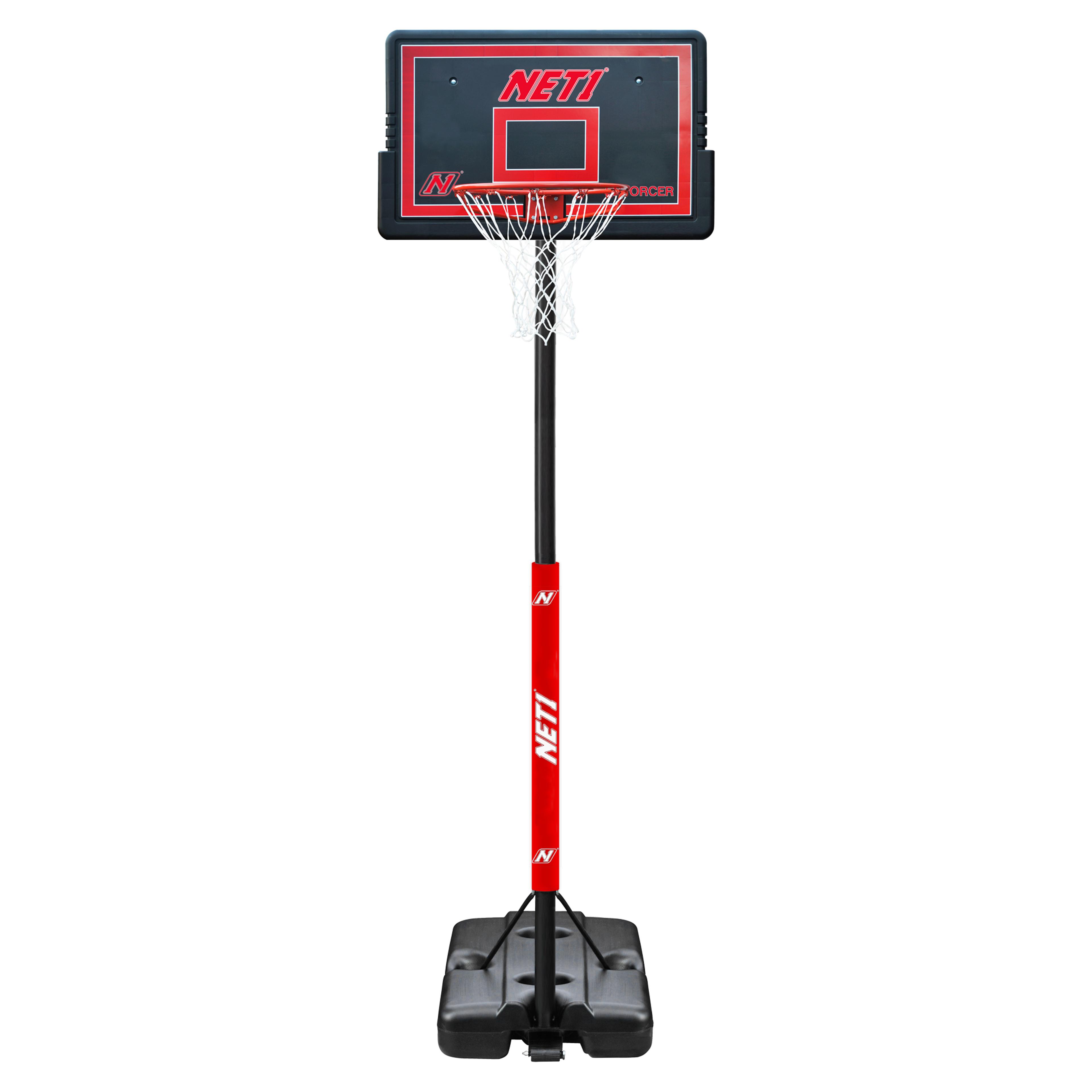 Net1 Enforcer Portable Basketball System - Black/Red