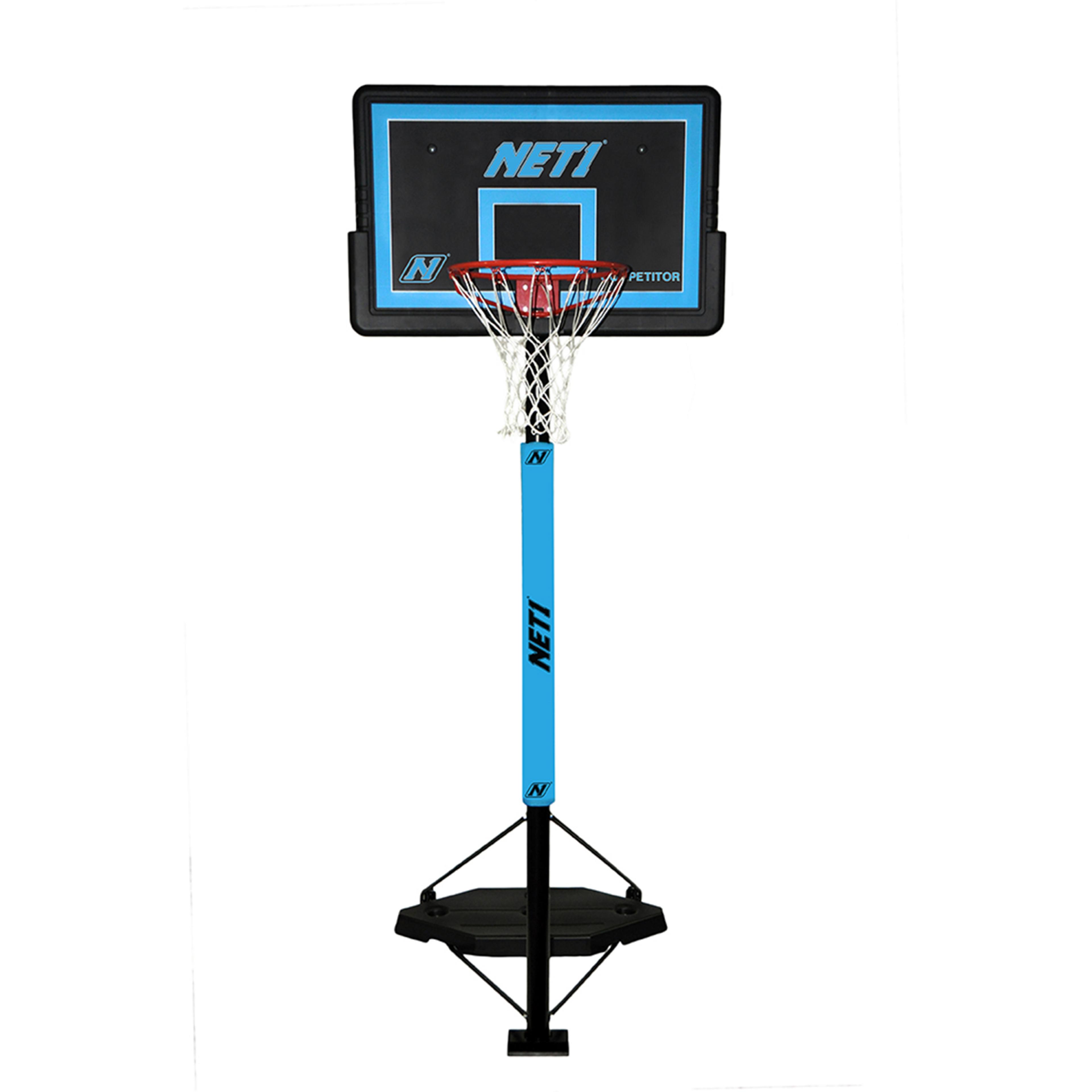Net1 Kompetitor Portable Basketball System - Blue/Black