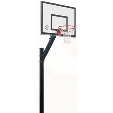 Sure Shot Euro Court Basketball Post - With Pole Padding - Black/White/Red