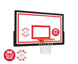 Sure Shot Basketball Backboard And Ring - White/Red/Blue