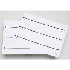 Dry-Wipe Fraction Number Line Mats - Pack of 10
