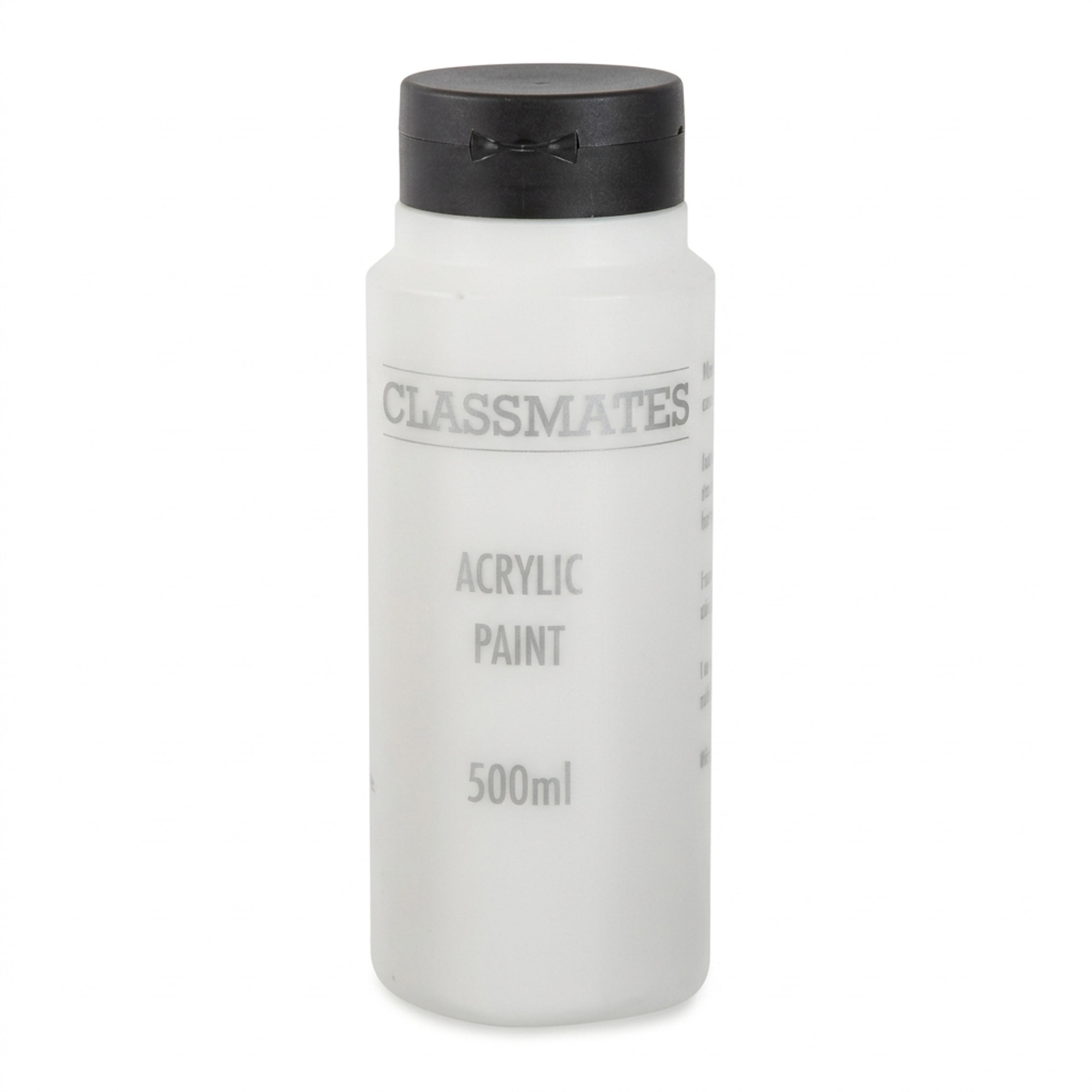 Classmates Acrylic Paint - White - 500ml